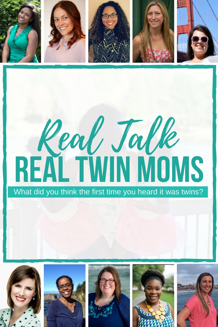 this month's real talk with twin moms series is on "What did you think when you found out you were having twins?"