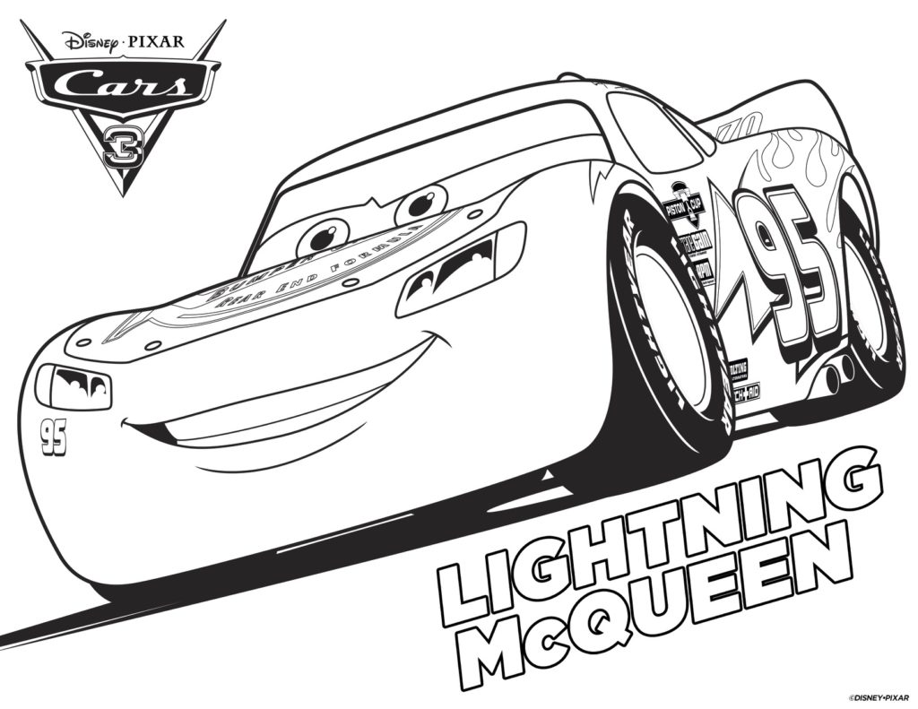 Lightning McQueen Printable Coloring Page