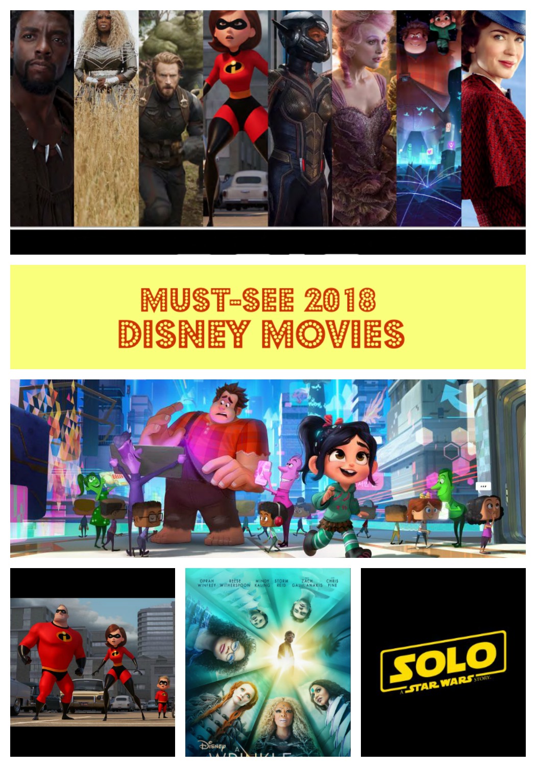 The comprehensive list of all the upcoming Disney Movies in 2018. Check back for updated trailers! #DisneySMMC
