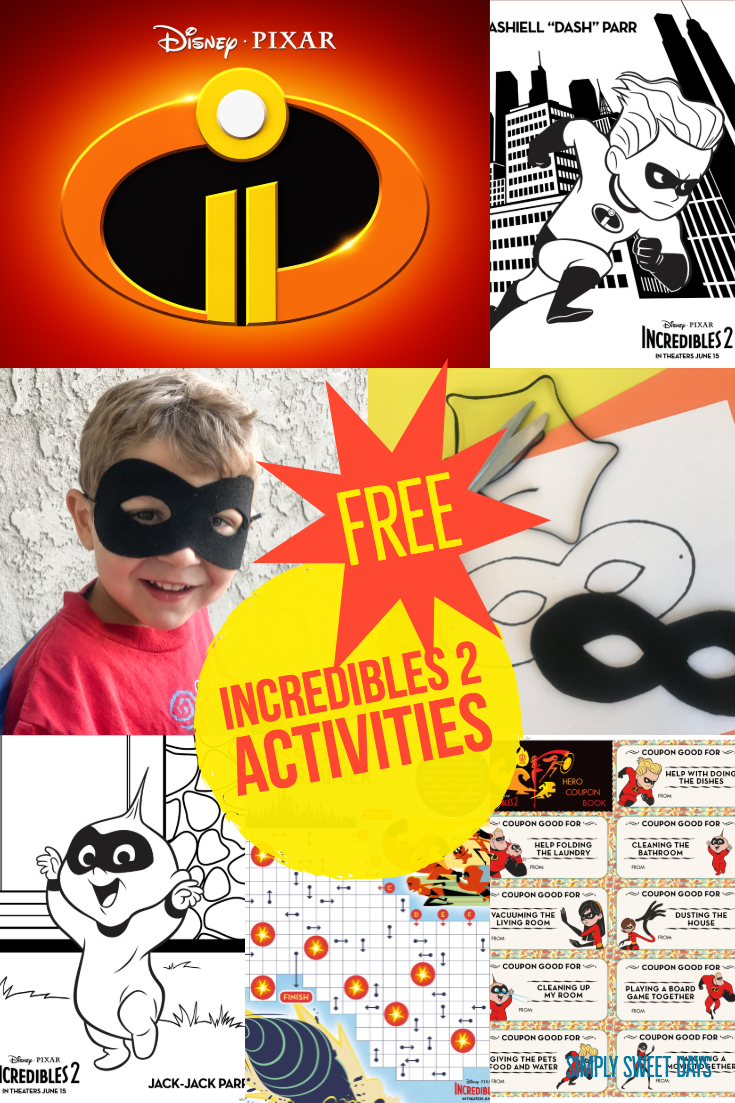 Free Incredibles 2 Printable Activities and Craft 