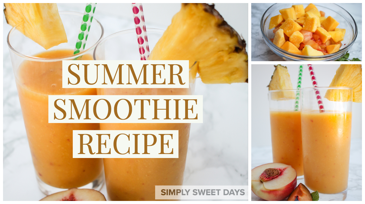 This refreshing summer smoothie hits the spot on hot summer afternoons. You can make it from fresh or frozen fruit and enjoy this drink year-round!