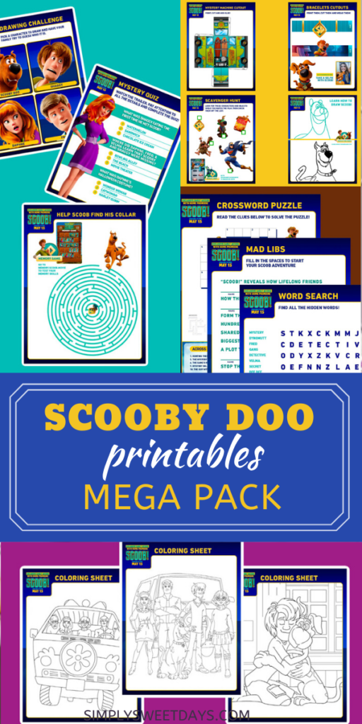 Mega Bundle of Scooby Doo printables, games and activities for your next Scooby Doo themed party or SCOOB! movie night watch party.