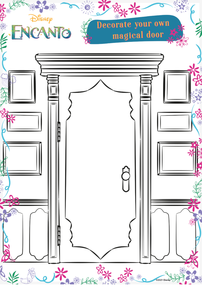Encanto Decorate a Magical Door Activity Page